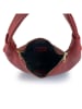 ORE10 Leder-Schultertasche "Brasi" in Rot - (B)38 x (H)21 x (T)4 cm