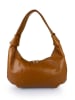ORE10 Leder-Schultertasche "Brasi" in Hellbraun - (B)38 x (H)21 x (T)4 cm