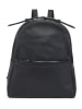ORE10 Leder-Rucksack "Livia" in Schwarz - (B)28 x (H)33 x (T)14 cm