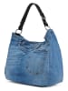ORE10 Handtas "Mams" blauw/zwart - (B)33 x (H)28 x (D)14 cm