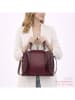 ORE10 Leren handtas "Lusan" bordeaux - (B)29 x (H)25 x (D)13 cm