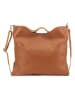 ORE10 Leder-Henkeltasche "Molin" in Hellbraun - (B)39 x (H)33 x (T)13 cm