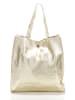 ORE10 Leder-Schultertasche "Aram" in Gold - (B)34 x (H)28 x (T)12 cm