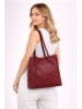 ORE10 Leder-Schultertasche "Aram" in Bordeaux - (B)34 x (H)28 x (T)12 cm