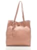 ORE10 Leder-Schultertasche "Aram" in Rosa - (B)34 x (H)28 x (T)12 cm