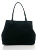 ORE10 Leren shopper "Plaso" zwart - (B)41 x (H)28 x (D)7 cm