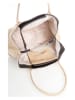 ORE10 Leren shopper "Plaso" beige - (B)41 x (H)28 x (D)7 cm