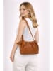 ORE10 Skórzana torebka "Movar" w kolorze jasnobrązowym - 26 x 18 x 5 cm