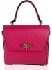 ORE10 Leder-Henkeltasche "Liman" in Pink - (B)22 x (H)22 x (T)12 cm