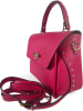 ORE10 Leder-Henkeltasche "Liman" in Pink - (B)22 x (H)22 x (T)12 cm