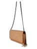ORE10 Leder-Umhängetasche "Maris" in Beige - (B)25 x (H)14 x (T)4 cm