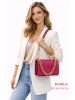 ORE10 Leder-Schultertasche in Fuchsia - (B)22 x (H)17 x (T)10 cm