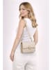 ORE10 Leren schoudertas "Lazur" beige - (B)22 x (H)18 x (D)7 cm