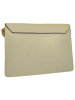 ORE10 Leren schoudertas "Lazur" beige - (B)22 x (H)18 x (D)7 cm