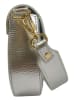 ORE10 Leder-Henkeltasche "Stross" in Silber- (B)24 x (H)16 x (T)5 cm