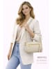 ORE10 Leder-Umhängetasche "Bristol" in Beige - (B)23 x (H)6 x (T)9 cm