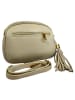 ORE10 Leder-Umhängetasche "Bristol" in Beige - (B)23 x (H)6 x (T)9 cm