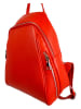 Florence Bags Skórzany plecak "Lacona" w kolorze czerwonym - 34 x 28 x 16 cm
