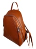 Florence Bags Leren rugzak "Lacona" lichtbruin - (B)34 x (H)28 x (D)16 cm