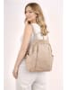 ORE10 Leren rugzak "Panda" beige - (B)25 x (H)30 x (D)17 cm