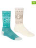 KARI TRAA 2-delige set: trainingssokken turquoise/crème