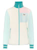 KARI TRAA Fleece vest "Rothe" turquoise/crème