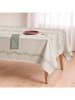 mint Deco Tischdecke "Natural Senda" in Creme/ Grün