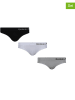 Reebok 3er-Set: Slips "Raina" in Schwarz/ Weiß/ Grau