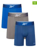 Reebok Bokserki (3 pary) "Waite" w kolorze niebiesko-szarym