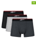 Reebok Bokserki (3 pary) "Glynn" w kolorze czarno-antracytowo-jasnoszarym