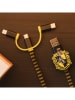 Harry Potter 3-in-1 laadkabel "Hogwarts Hufflepuff" geel/zwart - (L)80 cm