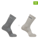 SALOMON 2-delige set: functionele sokken "Evasion Crew" beige/grijs