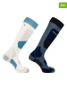 SALOMON 2er-Set: Ski-/ Snowboardsocken "Access" in Blau/ Creme