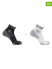 SALOMON 2er-Set: Funktionssocken "Aero Ankle"  in Weiß/ Schwarz