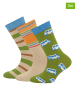ewers 3er-Set: Socken in Beige/ Grün