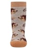 ewers 2er-Set: ABS-Socken "SoftStep Igel" in Hellbraun