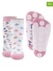 ewers 2er-Set: ABS-Socken in Weiß/ Rosa