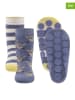 ewers 2er-Set: ABS-Socken "Lemuren" in Blau/ Beige
