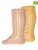ewers 2er-Set: Kniestrümpfe in Beige/ Gelb