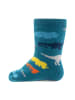 ewers 2er-Set: ABS-Socken "Dinos" in Dunkelblau/ Türkis