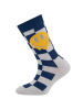 ewers 2er-Set: Socken "Karo/ Smile" in Dunkelblau/ Creme