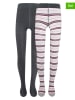 ewers 2er-Set: Strumpfhosen in Anthrazit/ Creme/ Lila