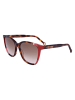 Carolina Herrera Damen-Sonnenbrille in Hellbraun/ Rot