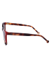 Carolina Herrera Damen-Sonnenbrille in Hellbraun/ Rot
