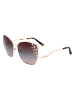 GUESS by MARCIANO Damskie okulary przeciwsłoneczne w kolorze złoto-brązowym