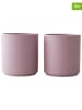 Design Letters Kubki (2 szt.) "The Mute Collection" w kolorze jasnoróżowym - 250 ml