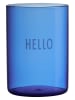 Design Letters Szklanka "Hello" w kolorze niebieskim - 350 ml