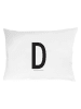 Design Letters Kissenhülle "D" in Weiß - (L)70 x (B)50 cm