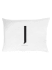 Design Letters Kissenhülle "J" in Weiß - (L)70 x (B)50 cm