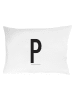 Design Letters Kussenhoes "P" wit - (L)70 x (B)50 cm